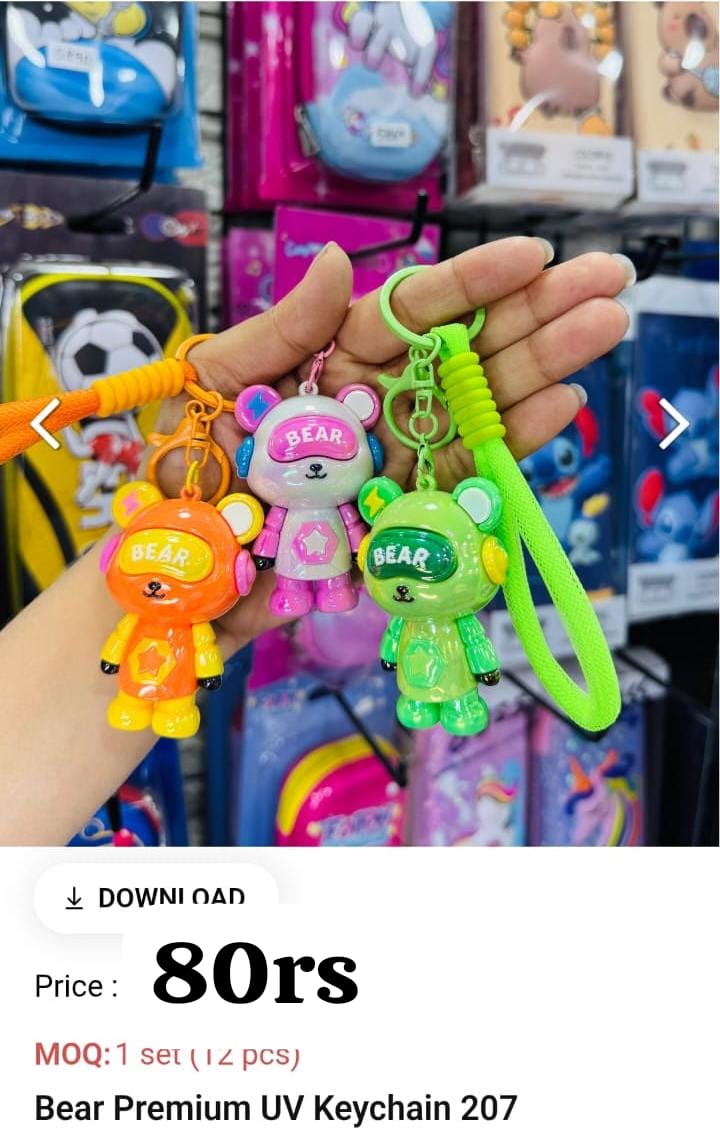 Bear Premium UV Keychain